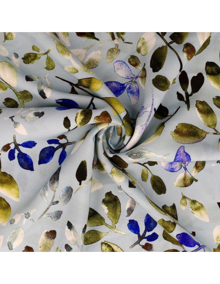 Tissu viscose - Kelston bleu