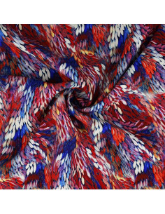 Tissu viscose - Bergame rouge