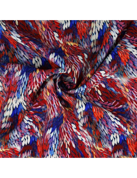 Tissu viscose - Bergame rouge