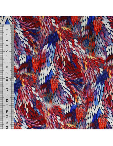 Tissu viscose - Bergame rouge