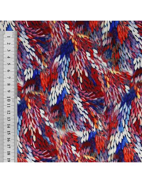 Tissu viscose - Bergame rouge