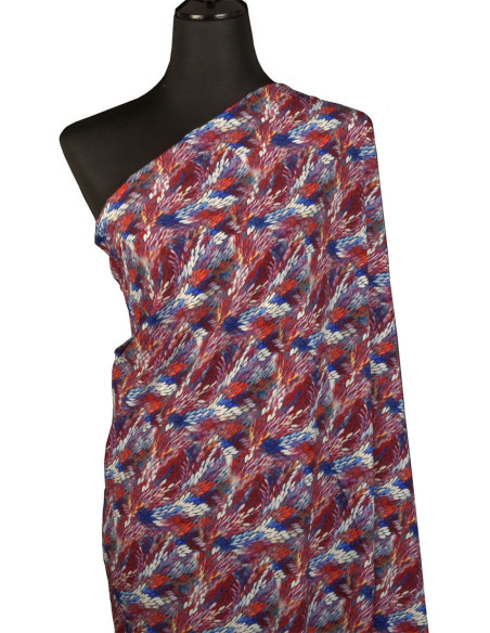 Tissu viscose - Bergame rouge