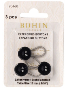 Lot de 3 boutons rallonge - Noir 2