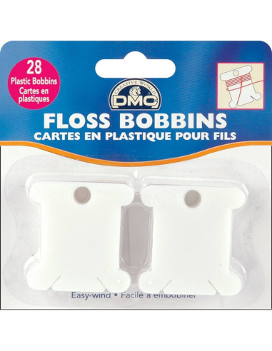 Set de 28 cartes en plastique pour fils à broder DMC