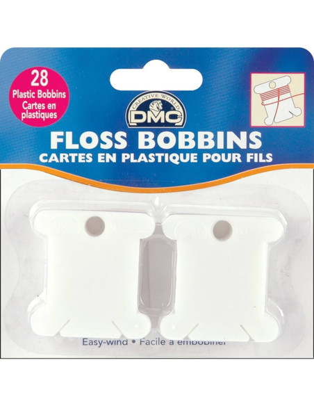 Set de 28 cartes en plastique pour fils à broder DMC