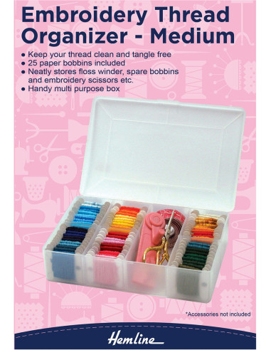 Boite de rangement pour fils à broder - M