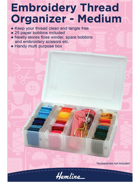 Boite de rangement pour fils à broder - M