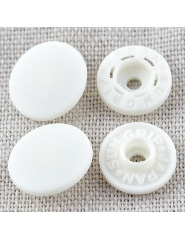 Boutons pression sans pince 13 mm - Blanc