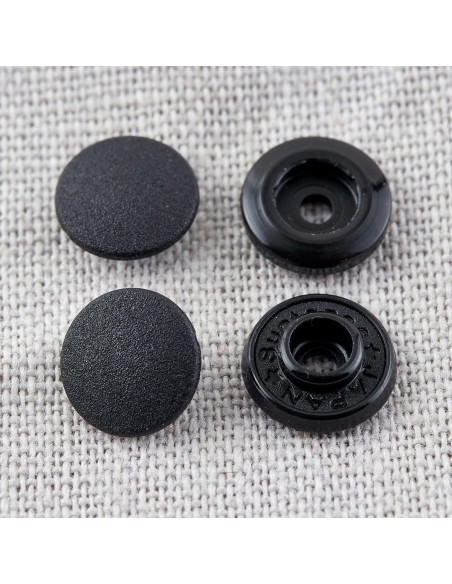 Boutons pression sans pince 9 mm - Noir
