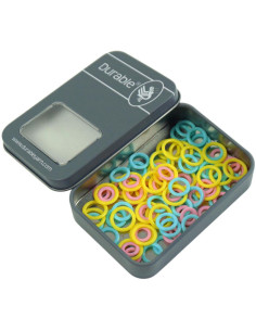 Boite de 32 anneaux marqueurs de maille fermés tailles assorties Durable