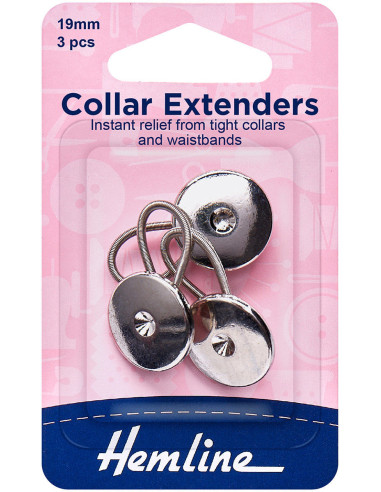 Set de 3 boutons rallonge 19 mm - Argent