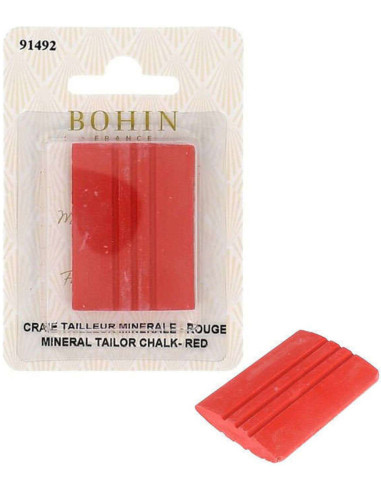 Craie tailleur rectangulaire minérale rouge Bohin
