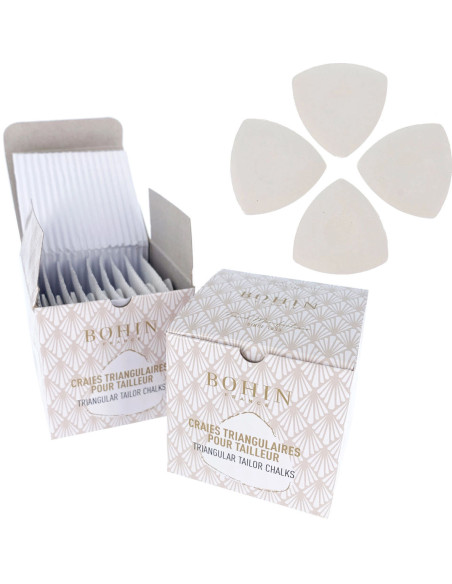 Boite de 10 craies triangulaires blanches Bohin