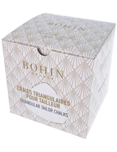 Boite de 10 craies triangulaires blanches Bohin