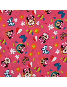 Tissu jersey Minnie - Papillon et coeur 2