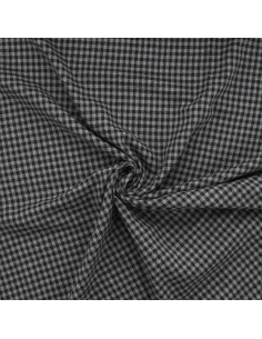 Tissu flanelle à carreaux - Gris