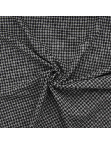 Tissu flanelle à carreaux - Gris