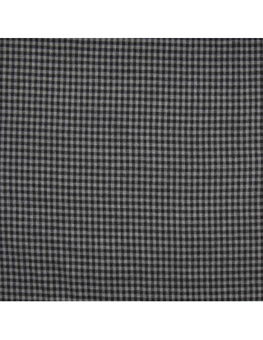Tissu flanelle à carreaux - Gris