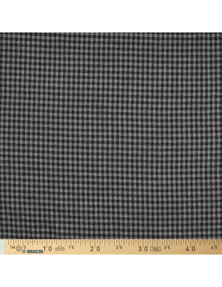 Tissu flanelle à carreaux - Gris