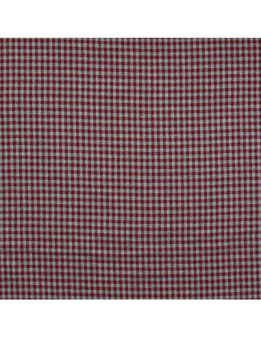 Tissu flanelle à carreaux - Bordeaux