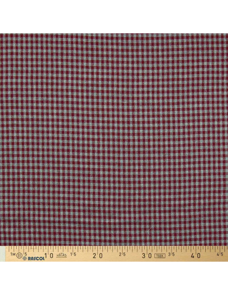 Tissu flanelle à carreaux - Bordeaux