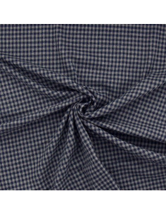 Tissu flanelle à carreaux - Bleu