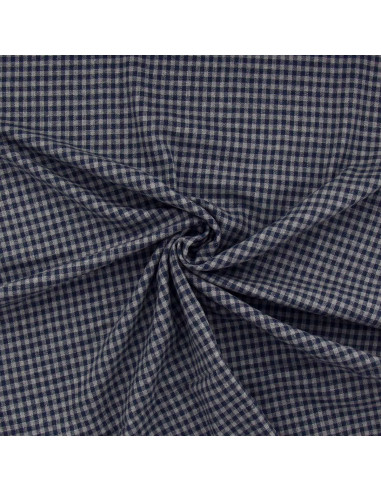 Tissu flanelle à carreaux - Bleu