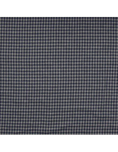 Tissu flanelle à carreaux - Bleu