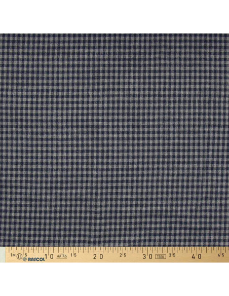 Tissu flanelle à carreaux - Bleu