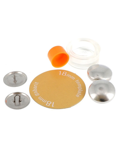 Boite de 5 boutons à recouvrir avec outil de pose Bohin - 18 mm