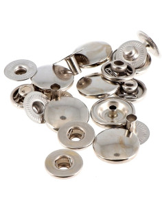 Boite de 8 pressions sans couture tissus lourds 14 mm Bohin - Argent 2