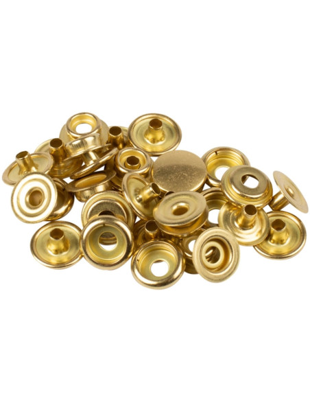 Boite de 8 pressions sans couture tissus lourds 14 mm Bohin - Doré