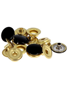 Boite de 8 pressions sans couture tissus lourds 14 mm Bohin - Noir 2