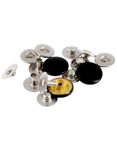 Boite de 10 pressions sans couture tissus moyens 14 mm Bohin - Noir 2