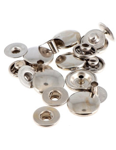 Boite de 10 pressions sans couture tissus moyens 14 mm Bohin - Argent 2