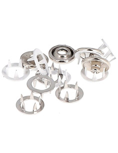 Boite de 10 pressions sans couture jersey griffes en calotte 10 mm Bohin - Blanc 2