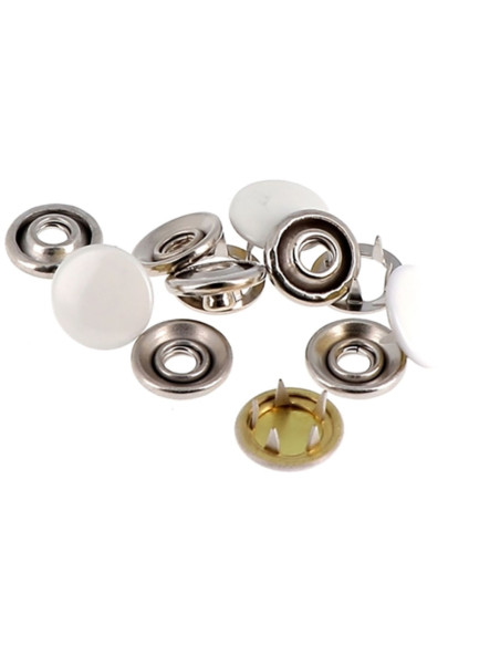 Boite de 7 pressions sans couture jersey 10 mm Bohin - Blanc