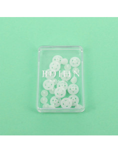 Boutons magiques blancs pour chemises Bohin