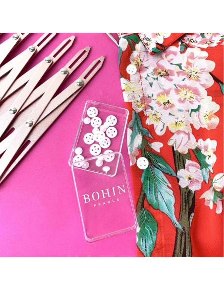 Boutons magiques blancs pour chemises Bohin
