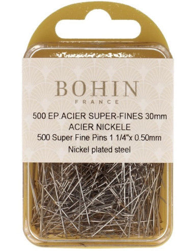 Boite de 500 épingles super-fines Bohin