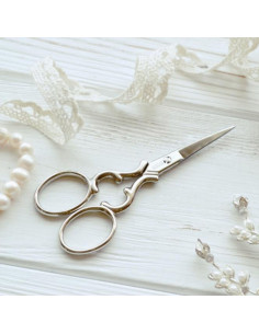 Ciseaux de broderie coeur argenté Bohin 9 cm 2