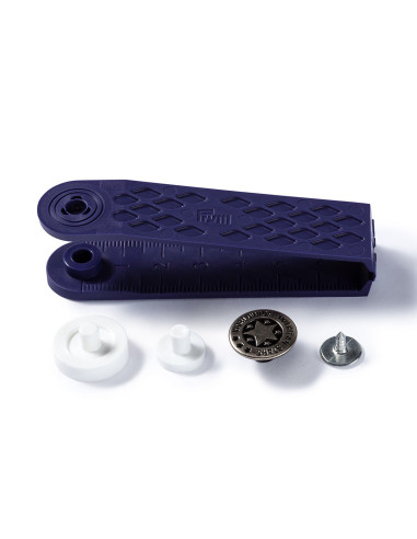 Boite de 8 boutons jeans 17mm