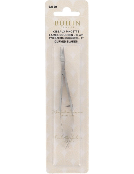 Ciseaux broderie pincette lames courbées 13 cm Bohin
