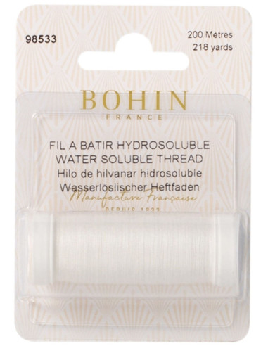 Fil à bâtir hydrosoluble Bohin