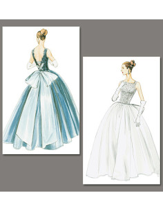 Patron de robe année 1956 - Vogue 8729