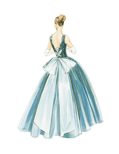 Patron de robe année 1956 - Vogue 8729