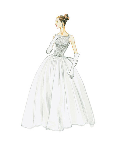 Patron de robe année 1956 - Vogue 8729