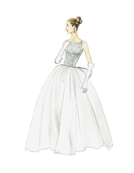Patron de robe année 1956 - Vogue 8729