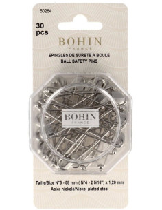 Boite de 30 épingles à nourrice à boule 58 mm Bohin
