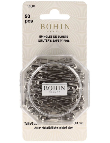 Boite de 50 épingles à nourrice 48 mm Bohin